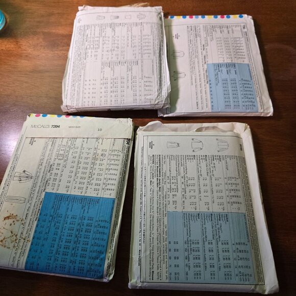 McCall's sewing patterns vintage 80s jacket, blouse, skirts, culottes Unverified - Picture 2 of 6